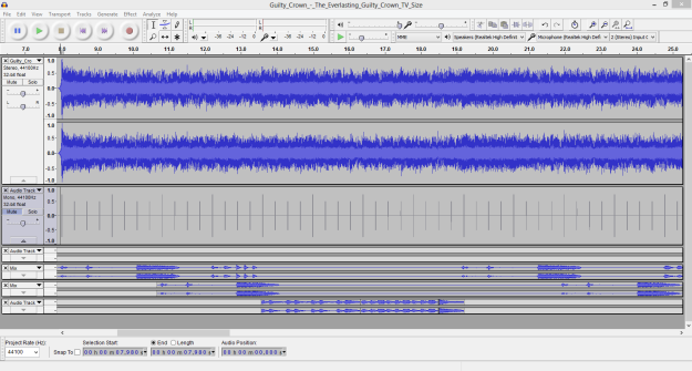 Adding sound effects to the song involved a lot of fiddling around...
